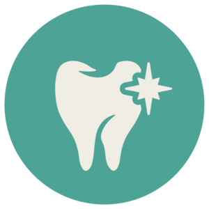 Cosmetic dentistry icon representing smile enhancement and cosmetic dental procedures